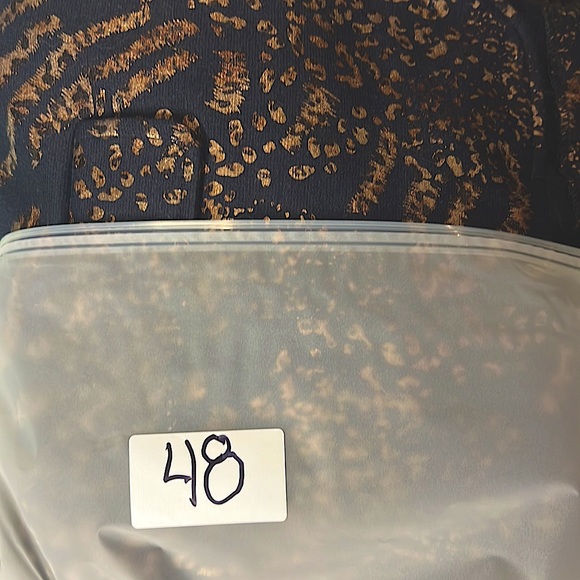 Alfred Dunner Jacket Blue with Gold Metallic Zip Soze 18 EUC (W5366-G5) - Picture 7 of 7